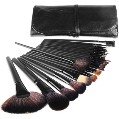 Custom logo beauty needs 24pcs professional makeup brushes set with belt bag