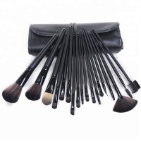 Wood Handle Personalized 32pcs Makeup Brush Set with PU Belt