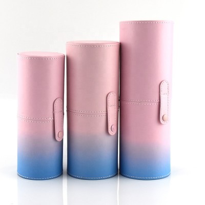 PU Leather Material Makeup Brush Case Cylinder Cosmetic Holder USE For Makeup Brush Set Beauty Tools