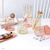 Makeup Organizer Metal Storage Box European style Eyebrow Pencil Lipstick Holder Makeup Brush Holder Cosmetic Organizer