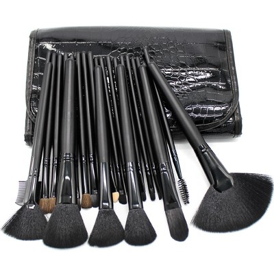 Amazon Hot Selling Makeup Brushes 32pcs Organizer Case Cover Custom Logo Beauty Cosmetic Brush With Wood Handle Synthetic Hair